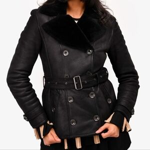 Burberry Brit shearling leather jacket - Size